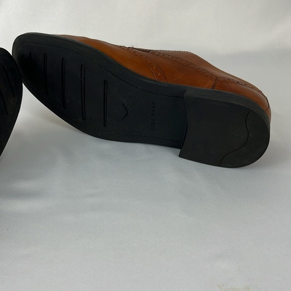 COLE HAAN Men Collen Wing Tip II British Tan Brown Oxford C12489 SZ 9.5 - Picture 9 of 16